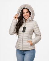 Jaqueta bobojaco puffer forrada c/ capuz removível (ultimas unidades)